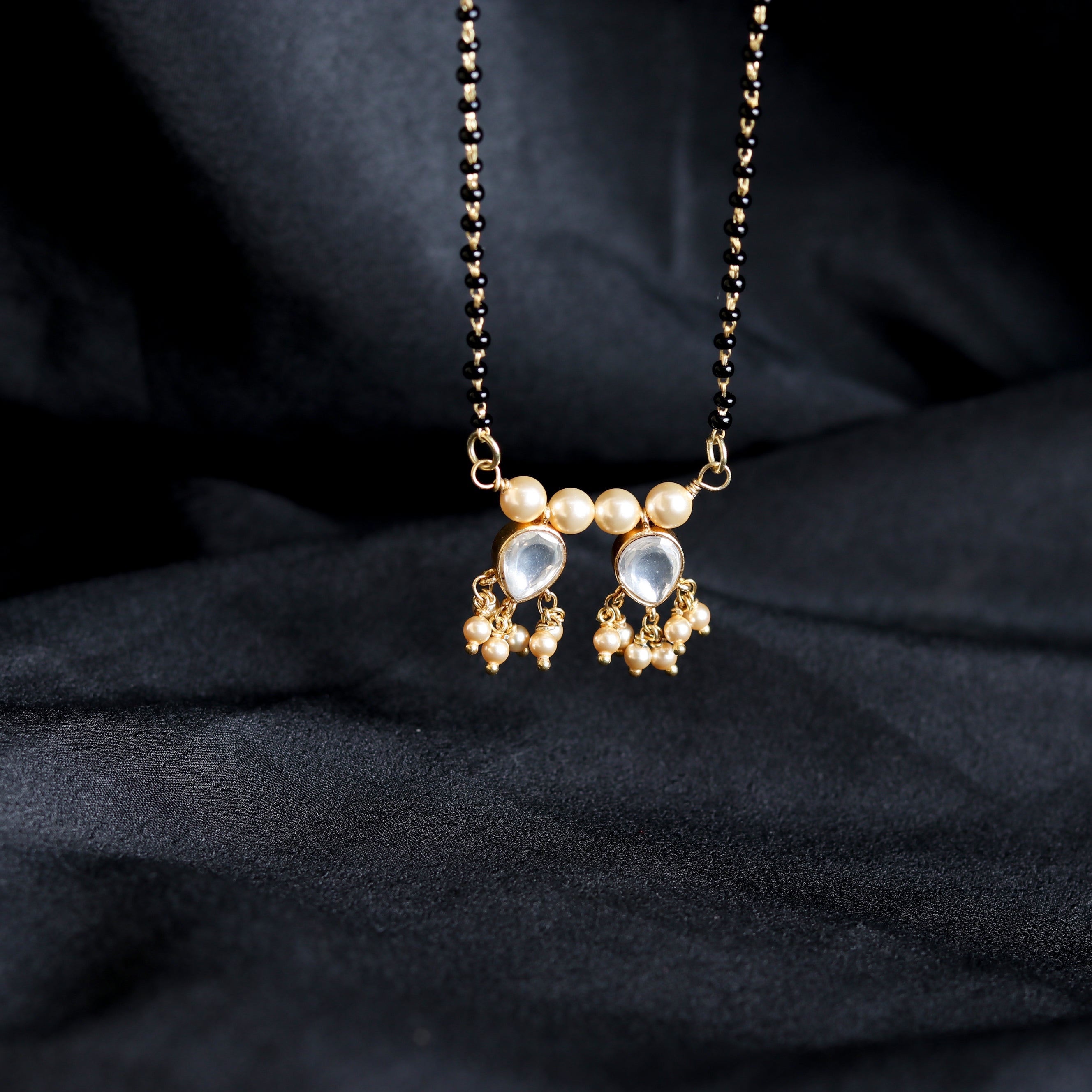 Kundan Clear Drop Mangalsutra