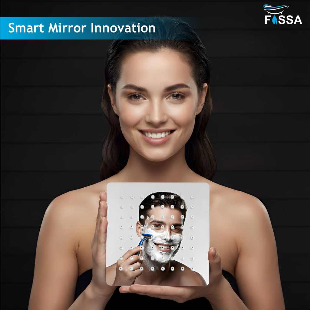 Ultra (6x6 Inches) 304- Grade Stainless Steel Chrome Finish Overhead Shower With Arm (12 Inch)