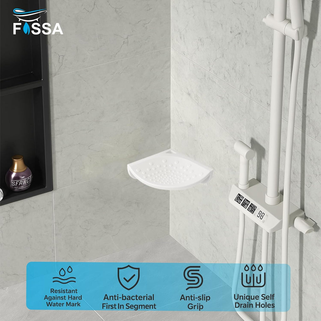 White Foot Rest Stand Unbreakable Abs Ceramic Finish (RW-135)