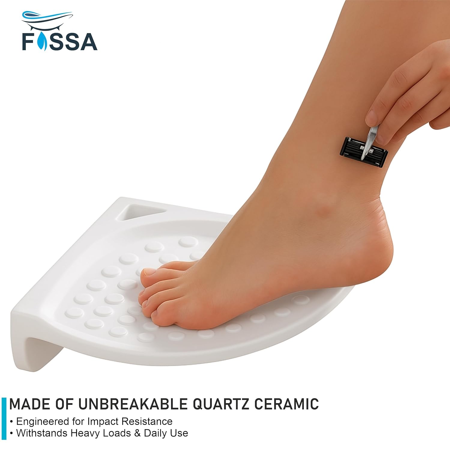 White Foot Rest Stand Unbreakable Abs Ceramic Finish (RW-135)