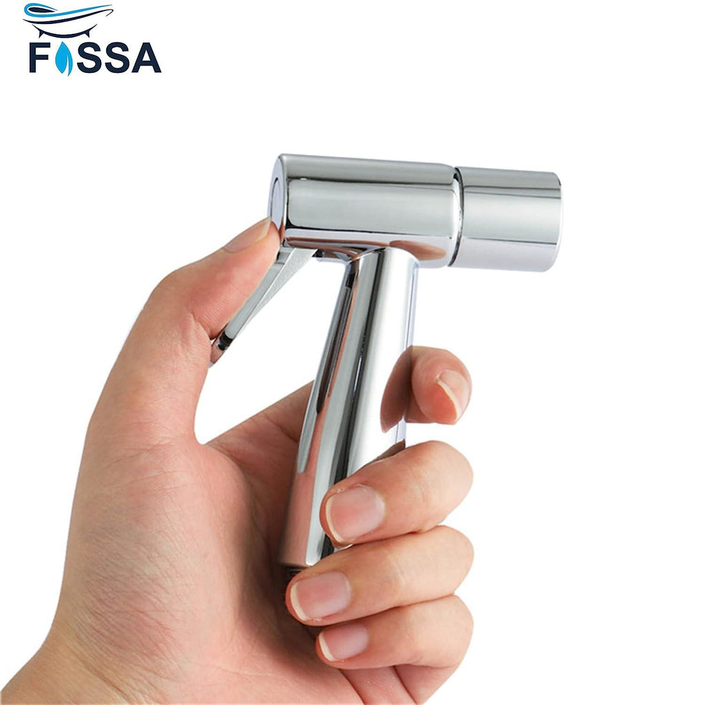 Firo Silver ABS Health Faucet with 1 Meter 304-Grade SS Hose Pipe & Hook