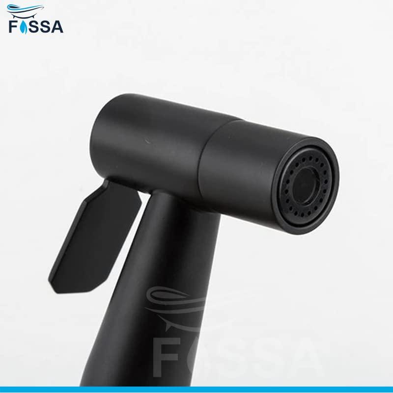 Hand Held Bidet Sprayer Black ABS Health Faucet with 1 Meter 304-Grade SS Hose Pipe & Hook